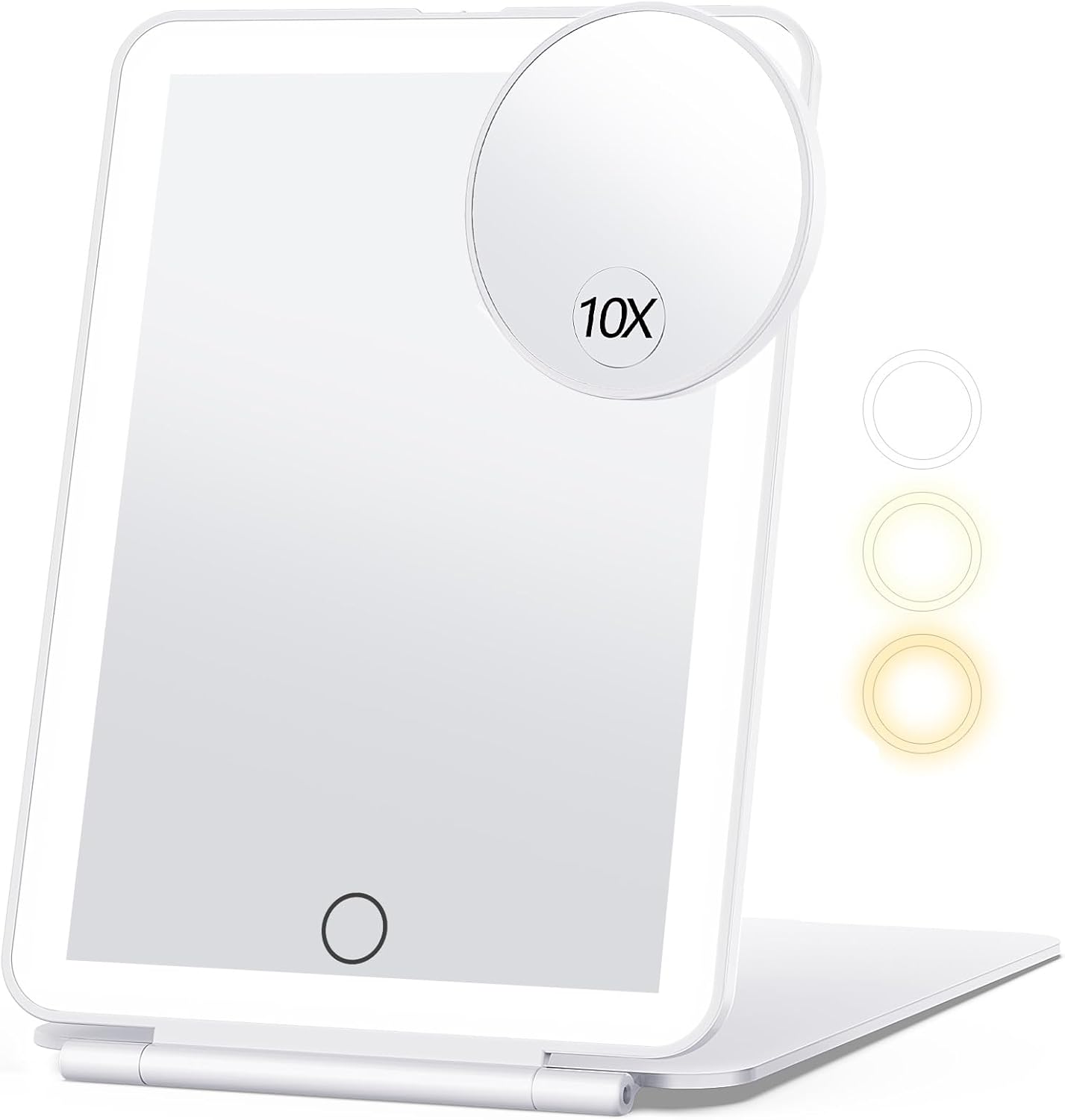 Rechargeable Makeup Mirror for Travel, Vanity Mirror with 80LEDs, 3 Color Light, 2000mAh Battery, Portable Ultra Slim Lighted Mirror, Travel Essential