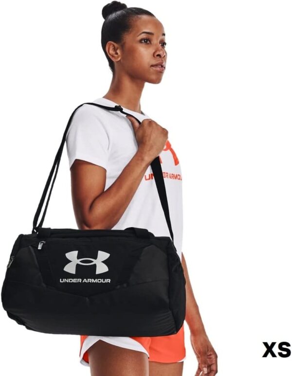 Under Armour Unisex-Adult Undeniable 5.0 Duffle , Black (001)/Metallic Silver , Medium - Image 4