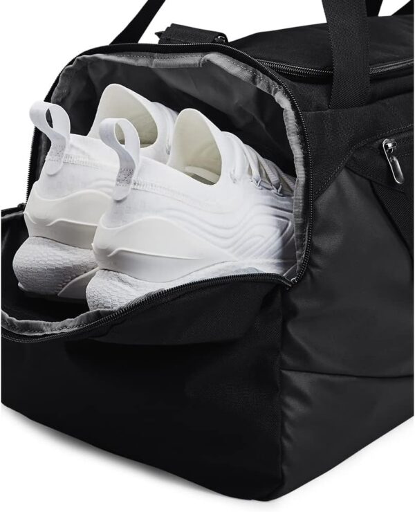 Under Armour Unisex-Adult Undeniable 5.0 Duffle , Black (001)/Metallic Silver , Medium - Image 3