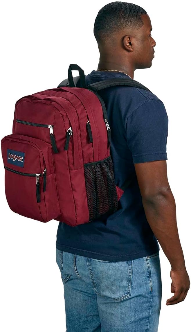 JanSport Laptop Backpack - Computer Bag with 2 Compartments, Ergonomic Shoulder Straps, 15” Laptop Sleeve, Haul Handle - Book Rucksack - Russet Red - Image 6