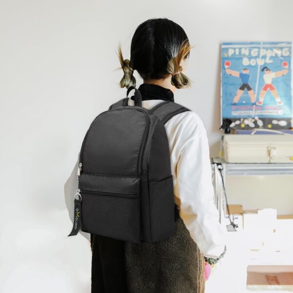 OMOUBOI Casual Daypacks Superbreak Backpack 14 inch Laptop Backpack for Women & Men Fits Tourism Business (Black) - Image 6