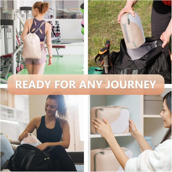 8/10 Sets Packing Cubes for Travel, Sturdy Suitcase Organizer in 4 Sizes (Extra Large, Large, Medium, Small), OlarHike Luggage Cubes with Toiletry Bag, Travel Essentials, Cruise Ship Gifts for Women - Image 7
