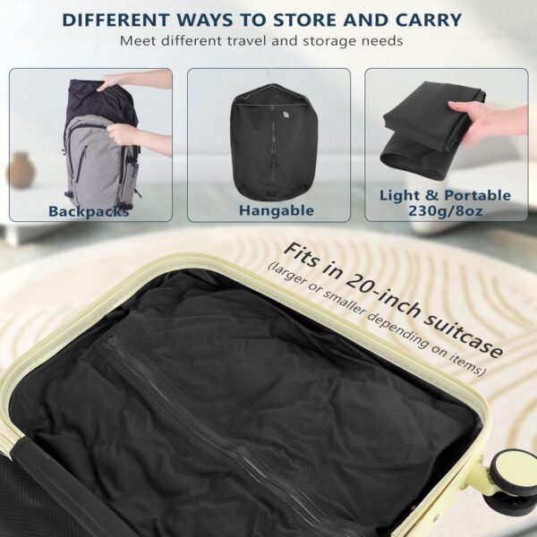 Professional Vacuum Bags for Travel with Wireless Vacuum Pump, IP67 Reusable Vacuum Compression Bags for Suitcases and Backpack Space Saver Vacuum Bags Lightweight&Durable (1PC+Pump) - Image 7