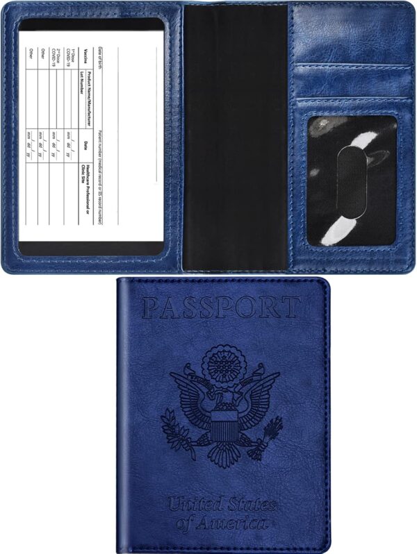 Passport and Vaccine Card Holder Combo, Passport Holder with Vaccine Card Slot, Passport Wallet, Passport Cover, Passport Case, Passport Holder for Women and Men… - Image 7