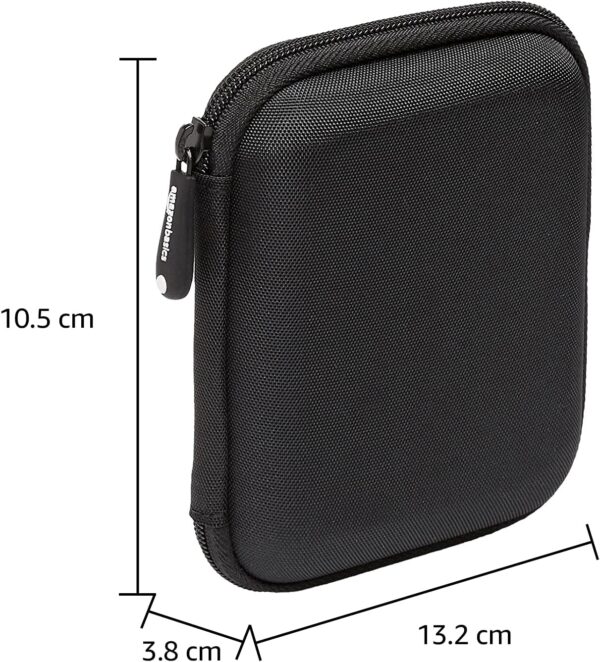 Amazon Basics Small Hard Shell Carrying Case For My Passport Essential External Hard Drive 1 Pack, Black - Image 2