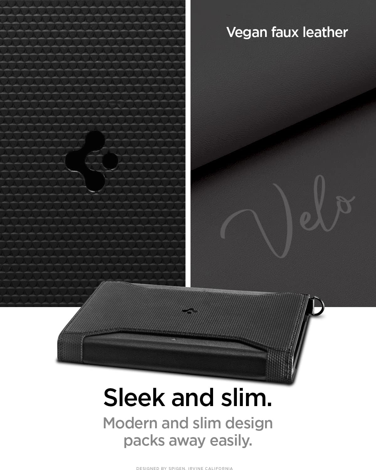 Spigen Life Passport Card Cover Holder Passport Wallet Travel Documents Organizer Protector Passport Holder Travel Accessories with RFID Blocking Technology SIM Card Pin Included - Black - Image 6