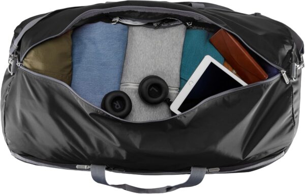 Amazon Basics - 100L Nylon Duffel Bag with Multiple Zippered Pockets, Lightweight yet Durable, 50-Pound Weight Capacity, Black, 32.4 x 16.9 x 16.9 inches - Image 4