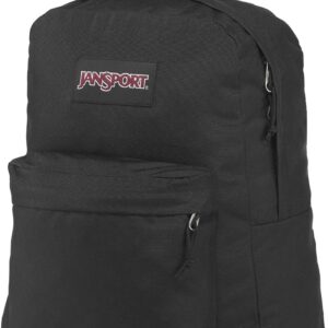 JanSport Superbreak Plus Backpack - Work, Travel, or Laptop Bookbag with Water Bottle Pocket - Black