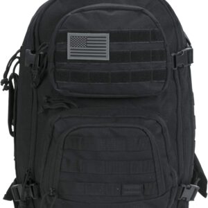 Rockland Military Tactical Laptop Backpack, Black, Large
