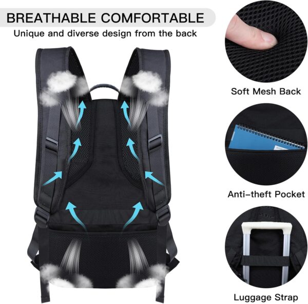 Travel Backpack, Extra Large Backpack, 50L Laptop Backpack for Men, Big Backpack, Water Resistant TSA Approved Business Work College School Computer Bag with USB Port, Fits 17 Inch Laptops - Image 3