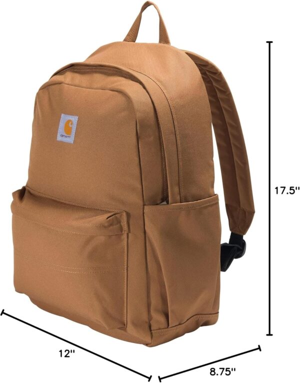 Carhartt 21L Classic Daypack, Durable Water-Resistant Pack with Laptop Sleeve, Brown, Containts PFAS - Image 7