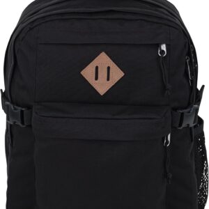 JanSport Main Campus Backpack - Travel, or Work Bag w 15-Inch Laptop Sleeve and Dual Water Bottle Pockets, Black