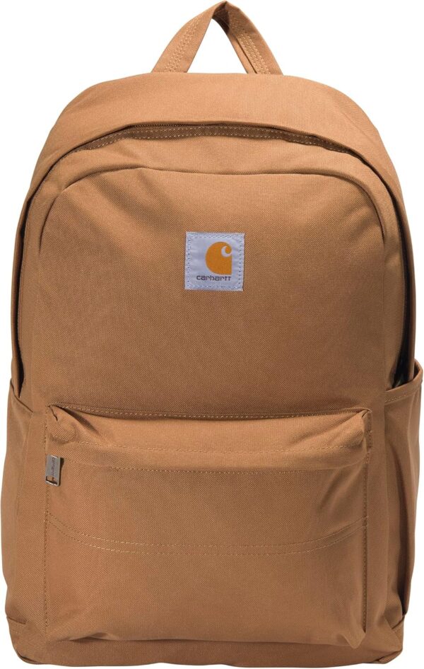 Carhartt 21L Classic Daypack, Durable Water-Resistant Pack with Laptop Sleeve, Brown, Containts PFAS