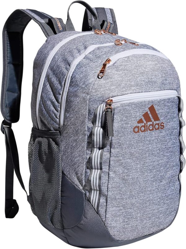 adidas Excel 6 Backpack, Jersey Grey/Onix Grey/Rose Gold, One Size