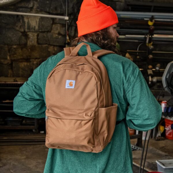 Carhartt 21L Classic Daypack, Durable Water-Resistant Pack with Laptop Sleeve, Brown, Containts PFAS - Image 5